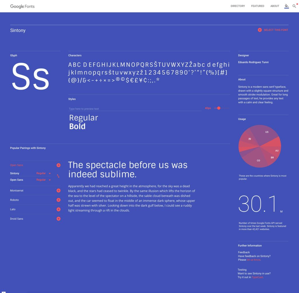 Rediseño de la Web de Google Fonts